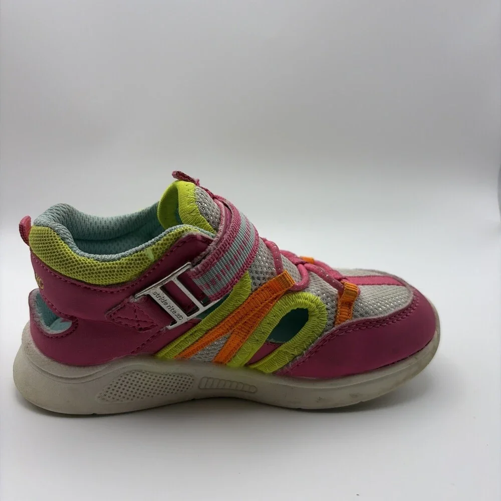 Stride Rite 360 Brinley Sneaker Sandals Toddler Girls 8M Pink/yellow/orange